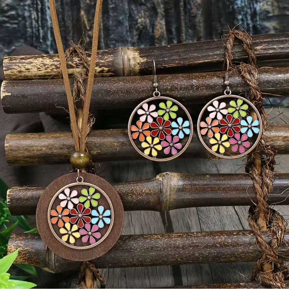 BoHo Style Necklace and Earring set - Picture 1 of 1